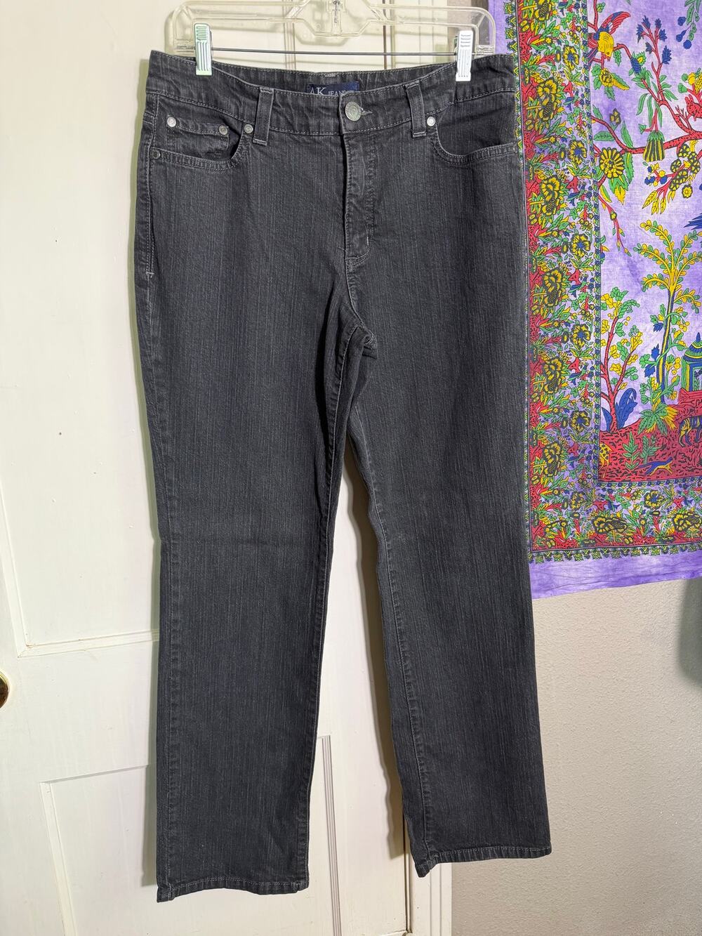 Anne Klein AK Jeans Black Bootcut Jeans Sophisticate Modern Boot Size 12